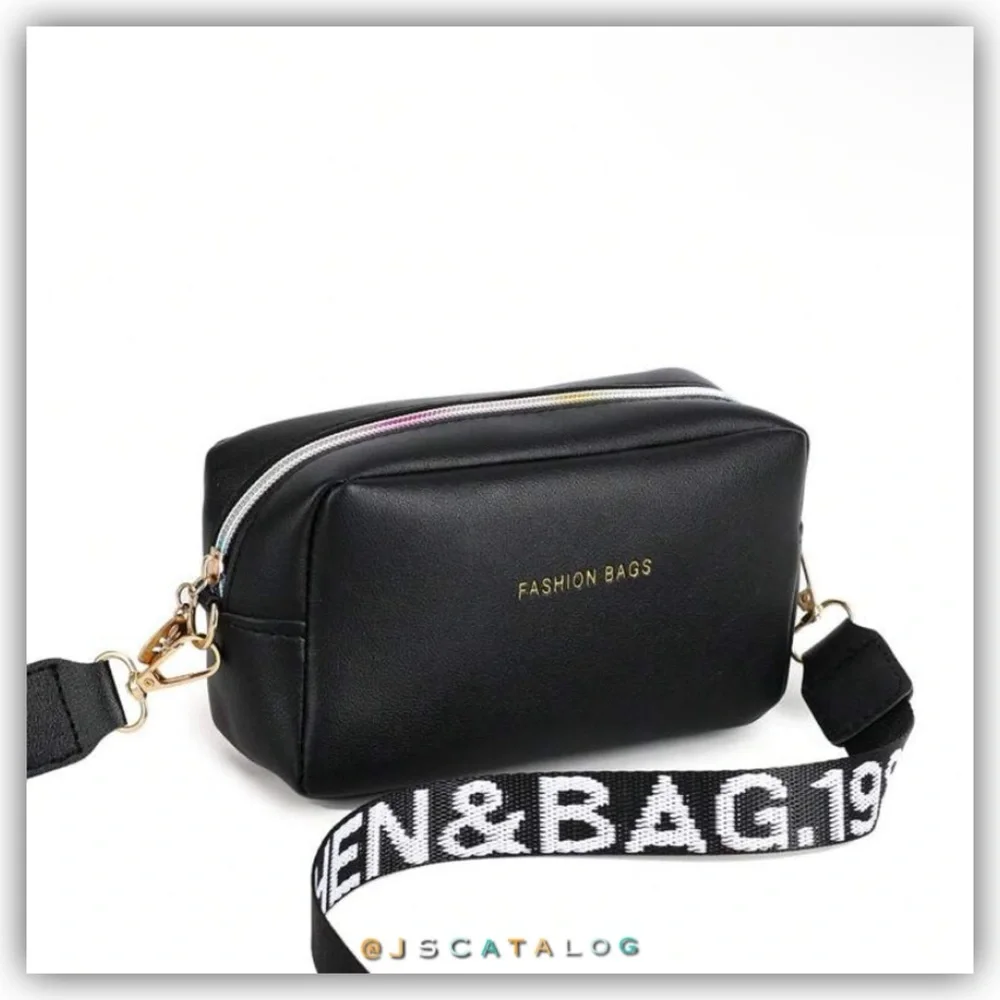 NEW Black Leather Crossbody Purse Bag